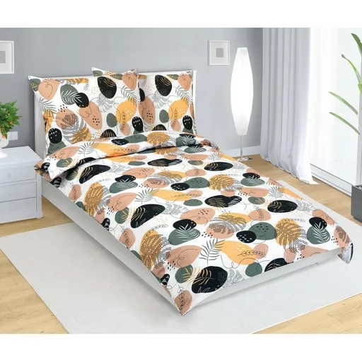 Bellatex Bavlnené obliečky Oblázek horčicová, 140x 200 cm, 70 x 90 cm, 140 x 200 cm, 70 x 90 cm