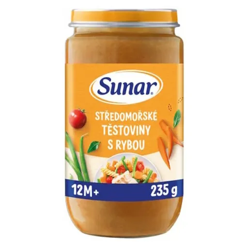 SUNAR Príkrm stredomorskej cestoviny s rybou 12m + 235 g