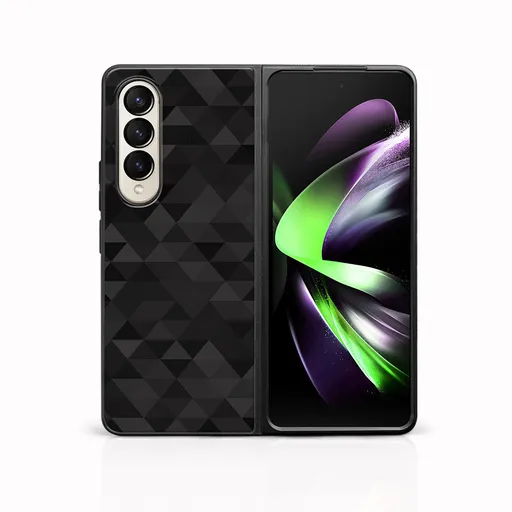 MY ART Ochranný kryt pre Samsung Galaxy Z Fold 3 5G BLACK TRIANGLES (232)
