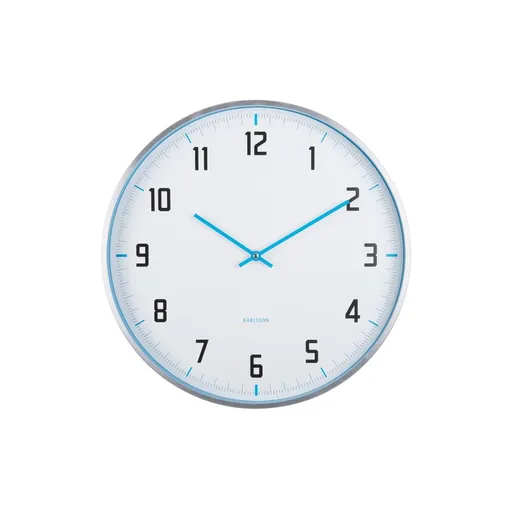 Karlsson 5969BB dizajnové nástenné hodiny modrá, pr. 40 cm