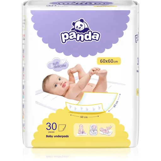 Bella Baby Happy Panda Baby Underpads jednorazové prebaľovacie podložky 60x60 cm 30 ks