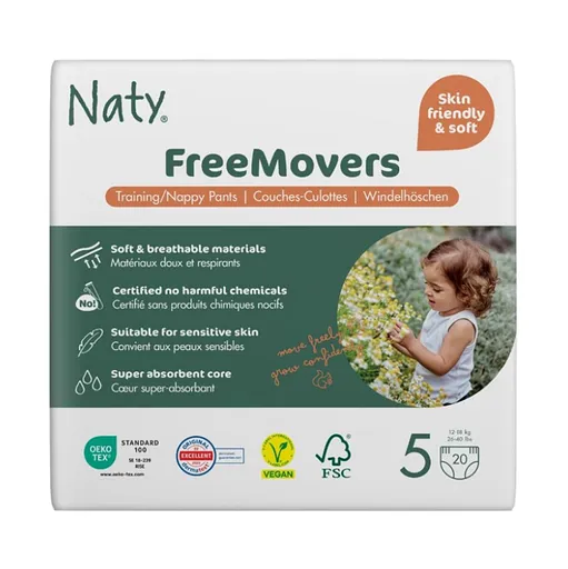 ECO BY NATY Naťahovacie plienkové nohavičky Junior 12 - 18 kg 20 kusov
