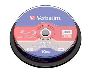 VERBATIM BD-RE SL(10-pack)Blu-Ray/spindle/2x/25GB