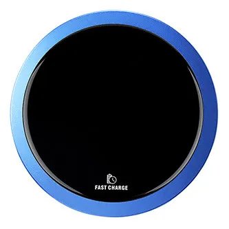All New, Bezdrôtová nabíjačka, ultra tenká, pre telefón, modrá, 5/9V, 10W, ochrana proti prehriatiu, Qi
