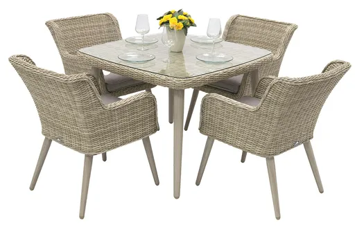 DEOKORK Záhradná ratanová zostava VICTORIA MINI 1+4 (béžová)