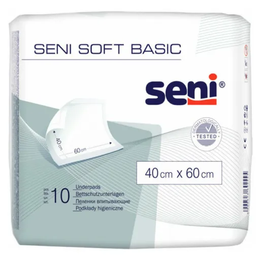 SENI Soft basic absorpčné podložky 2 kvapky 60 x 40 cm 10 kusov