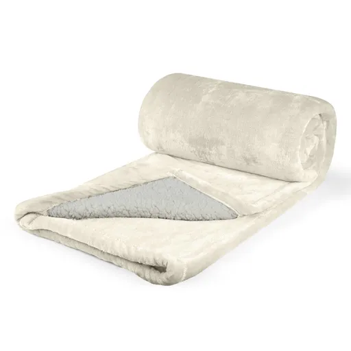 Polášek Mikroflanelová deka s barančekom - Smotanová | 150 x 200 cm