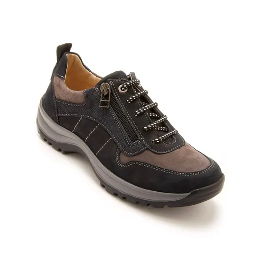 PEDICONFORT Kožené turistické tenisky so zipsom a šnúrkami Grande Largeur