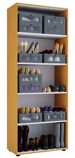 VCM Botník Vandol I bez dveří a 5 polic, buk