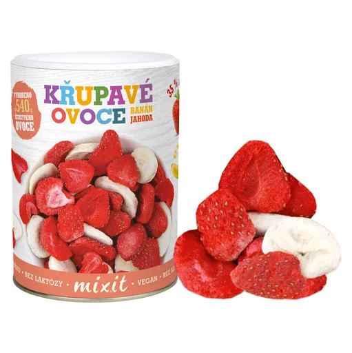 MIXIT Banán Jahoda - chrumkavé ovocie 80 g