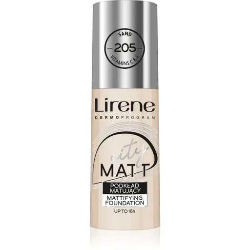 Lirene City Matt zmatňujúci fluidný make-up s vyhladzujúcim efektom odtieň 205 Sand 30 ml