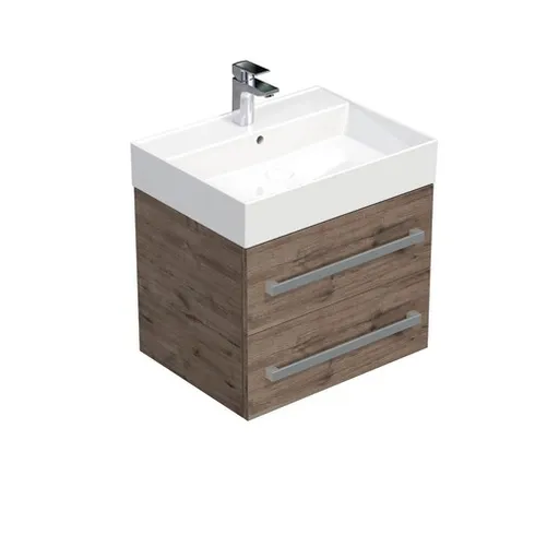 Kúpeľňová skrinka s umývadlom SAT Cube Way 60x53x46 cm dub Wellington mat CUBE46602DWSAT