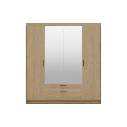 ArtLemp Šatníková skriňa ELLEN 4D2S so zrkadlom | dub olejovaný