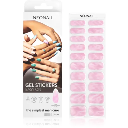 NEONAIL Easy On Gel Stickers nálepky na nechty s použitím UV/LED lampy odtieň M13 20 ks