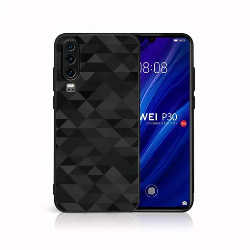 MY ART Ochranný obal pre Huawei P30 BLACK TRIANGLES (232)