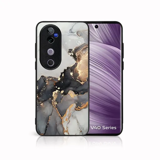 MY ART Ochranný kryt pre Vivo V40 5G GREY MARBLE (140)