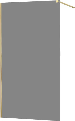 MEXEN/S - KIOTO Sprchová zástena WALK-IN 100x200 cm 8 mm, zlatá, dymové sklo 800-100-101-50-40