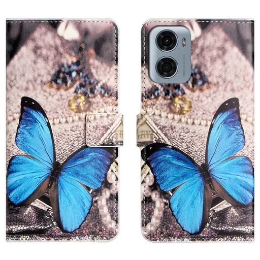 ART Peňaženkový kryt pre Motorola Moto G06 / G06 Power BLUE BUTTERFLY