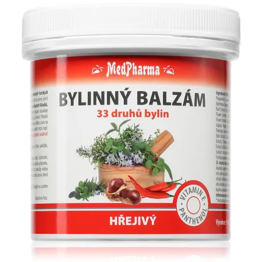 MedPharma Bylinný balzám hřejivý prírodný balzam na svaly, kĺby a väzy 250 ml