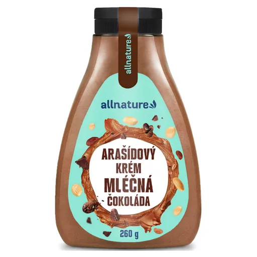 ALLNATURE Arašidový krém s mliečnou čokoládou 260 g