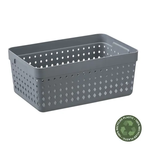 PLAST TEAM - Košík úložný XL šedý Seoul
