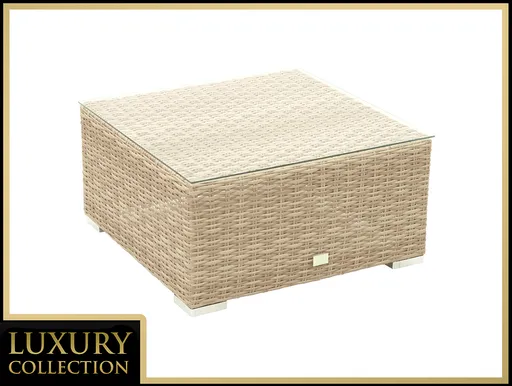 DEOKORK Ratanový stolík/taburet MALIBU (cappuccino)