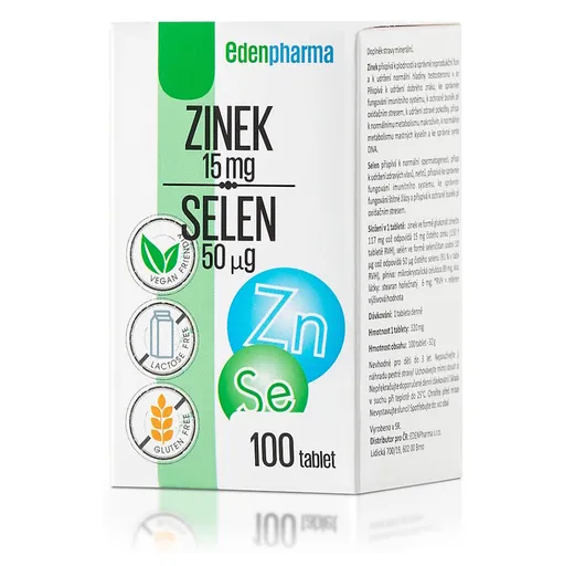 EDENPHARMA Zinok a selén 100 tabliet