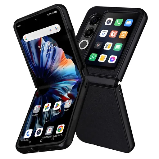 LEATHER Ochranný kryt pre ZTE Nubia Flip 2 5G čierny