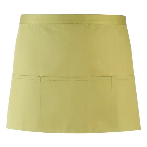 Premier Workwear Krátka čašnícka zástera s vreckami - Limetková