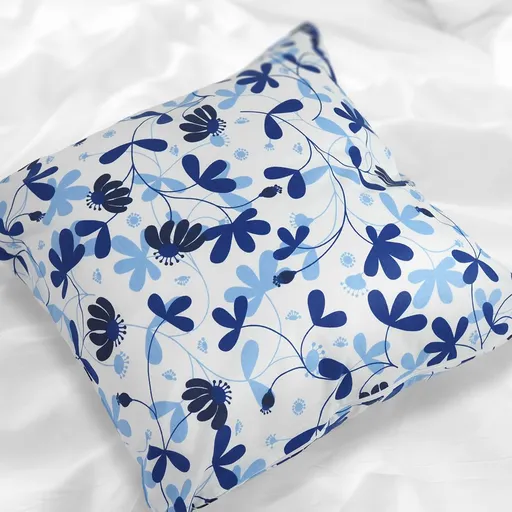 Polášek Bavlnené obliečky KVETINOVÁ HARMÓNIA - Modrá | 40 x 40 cm
