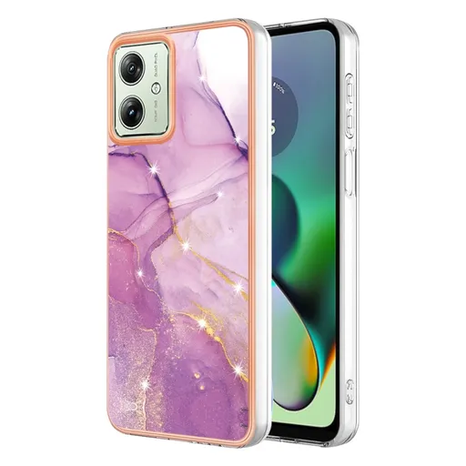 IMD MARBLE Ochranný kryt pre Motorola Moto G54 5G / G54 Power Edition 5G PURPLE