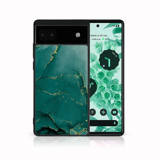 MY ART Ochranný kryt pre Google Pixel 6a GREEN MARBLE (145)