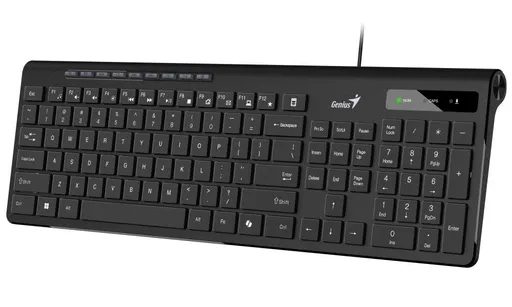Genius Slimstar 230 II, Klávesnica, drôtová, USB, CZ+SK layout, Copilot kláves, čierna