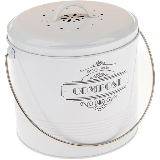 Kovová nádoba na kompost s uhlíkovým filtrom 8 l