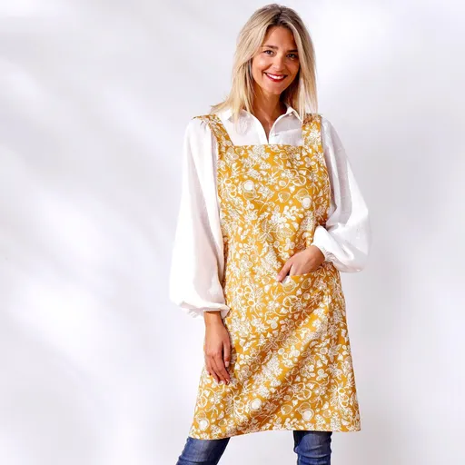 Kuchynská japonská zástera s kvetinovým vzorom