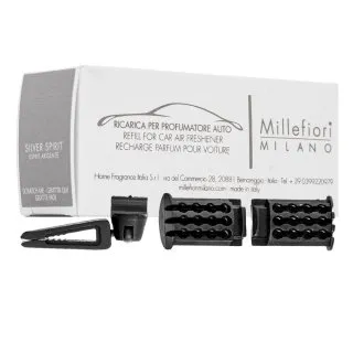 Millefiori Milano Icon Car Air Freshener Silver Spirit