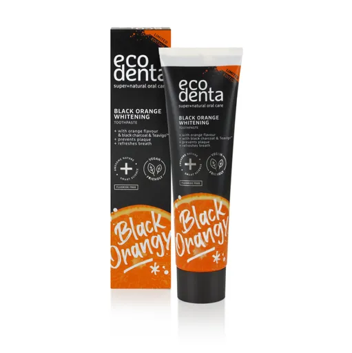 ECODENTA Čierna bieliaca zubná pasta s pomarančovou príchuťou 100 ml