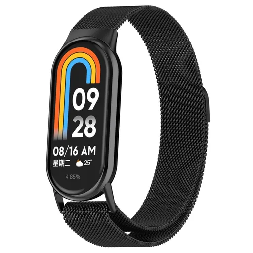 MILANESE Kovový remienok pre Xiaomi Smart Band 10 / 9 / 8 čierny