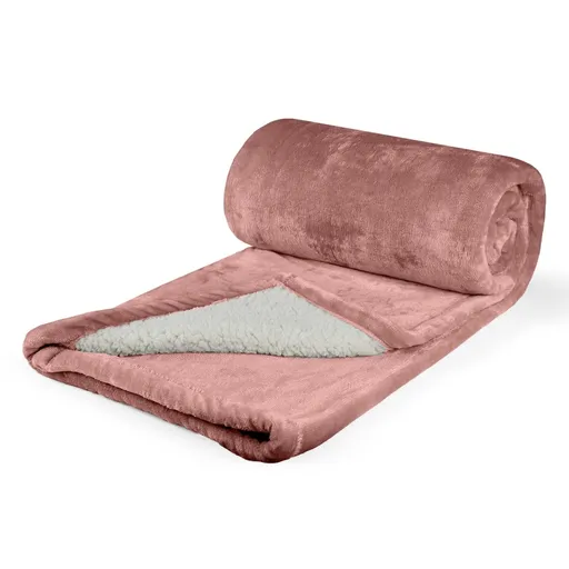 Polášek Mikroflanelová deka s barančekom - Ružová | 150 x 200 cm