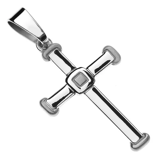 Prívesok zo striebra 925 - hladký latinský kríž, rozšírené cípy