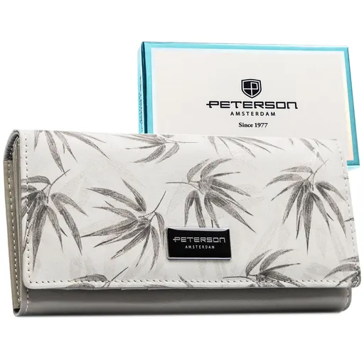 Biela dámska peňaženka s RFID ochranou na patent – Peterson