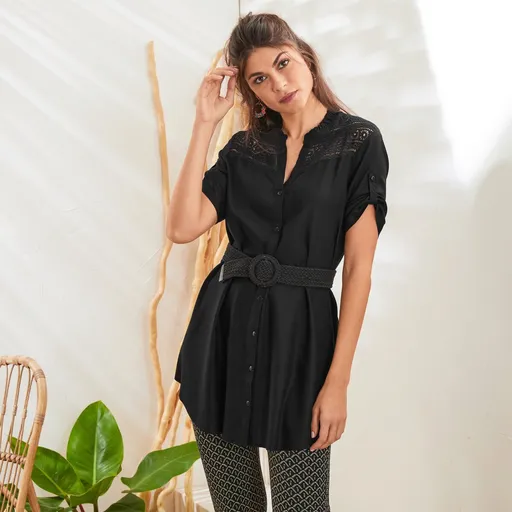 Tunika na gombíky s tuniským výstrihom