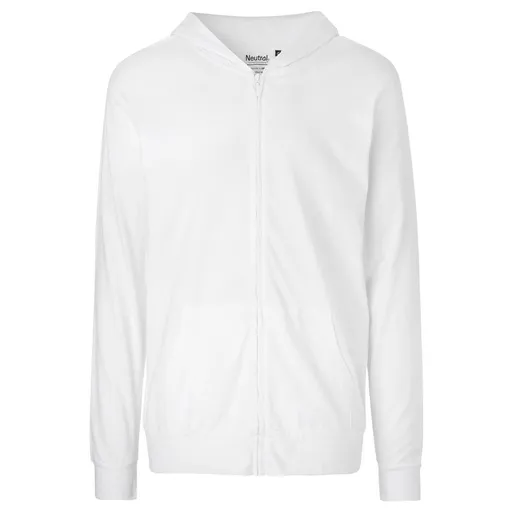 Neutral Ľahká mikina na zips z organickej Fairtrade bavlny - Biela | 3XL