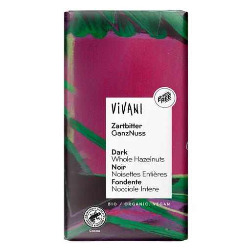 VIVANI bio čokoláda horká s orieškami 100 g