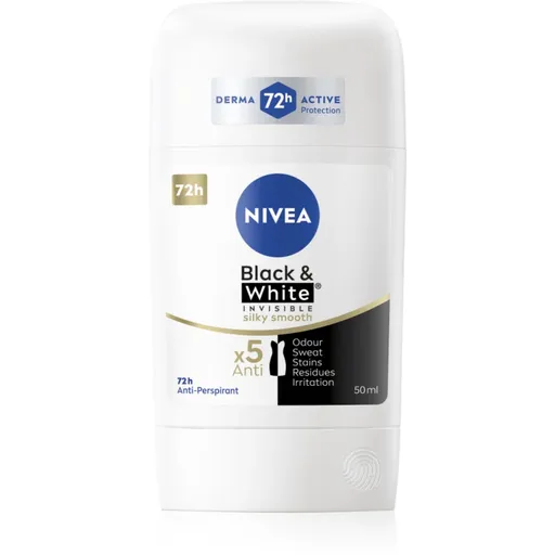 NIVEA Black & White Invisible Silky Smooth tuhý antiperspitant 50 ml