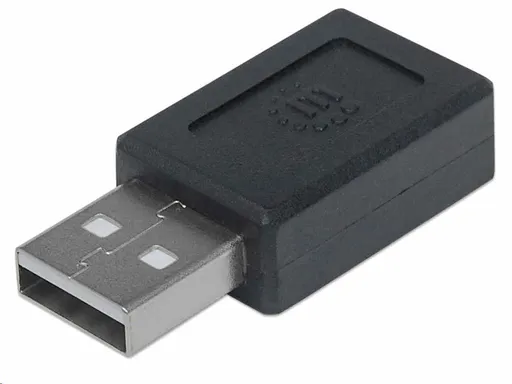 Manhattan USB adaptér, USB-C 2.0 Female na USB-A Male, čierna