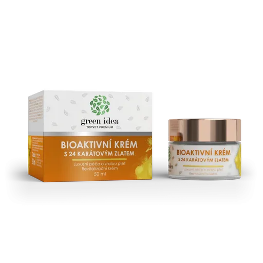 Bioaktívny krém s 24-karátovým zlatom – 50 ml – Green idea
