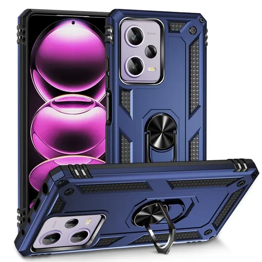 RING Obal s držiakom pre Xiaomi Redmi Note 12 Pro 5G modrý