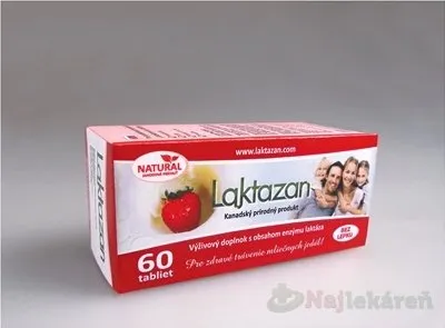 Gelda Laktazan enzým laktáza s príchuťou jahody 60 tabliet