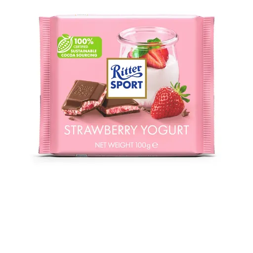 RITTER ŠPORT Čokoláda jahoda a jogurt 100 g